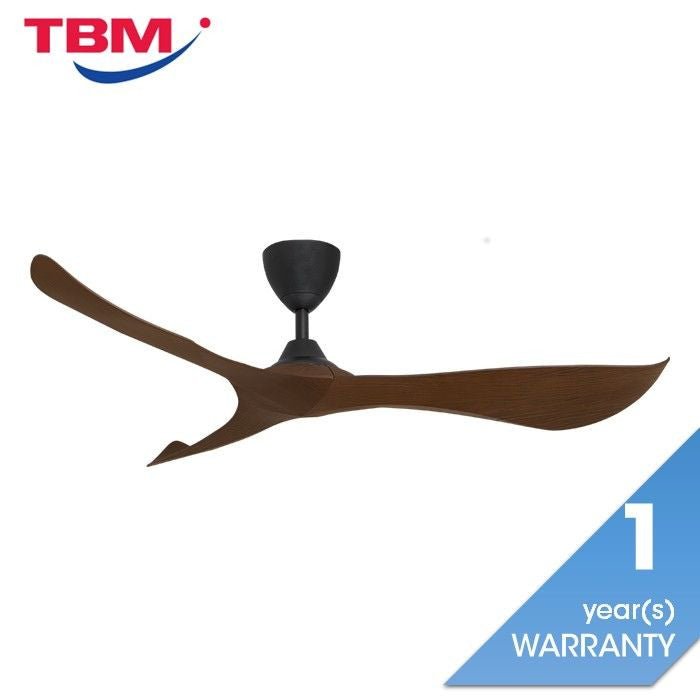 Alkova KOKO G2 3B/56 WALNUT/MB Ceiling Fan 3 Blades 56 Inch Walnut Matt Black | TBM Online