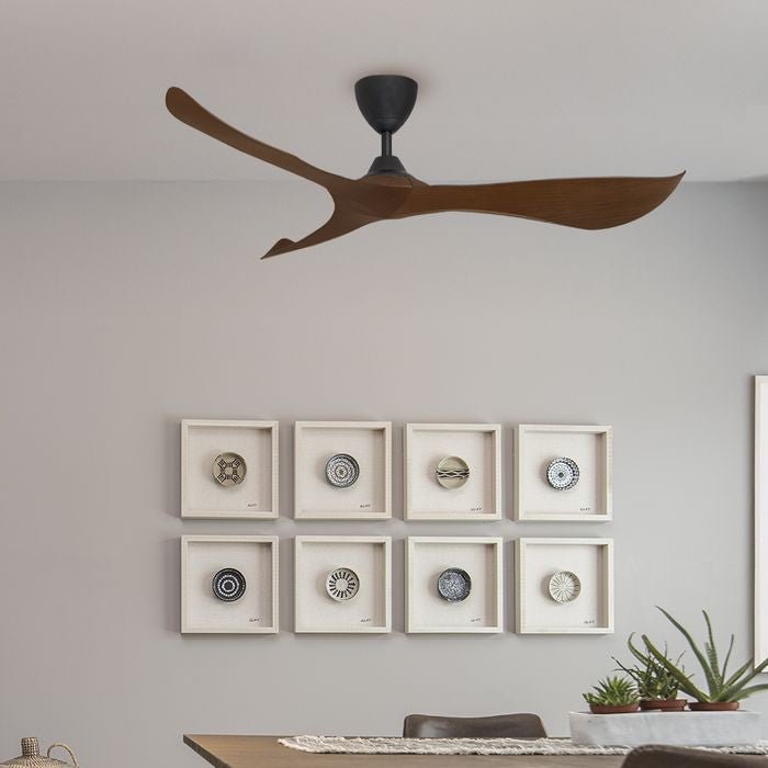 Alkova KOKO G2 3B/56 WALNUT/MB Ceiling Fan 3 Blades 56 Inch Walnut Matt Black | TBM Online