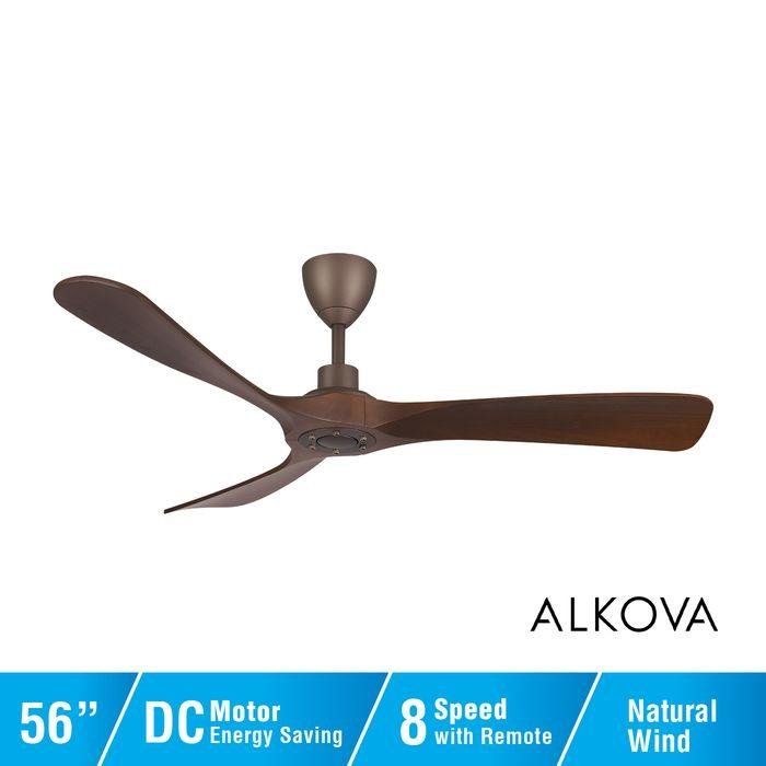 Alpha Alkova MAYSA G2-3B/56 WALNUT/ORB Ceiling Fan 56" 3 Blade Walnut ORB | TBM Online