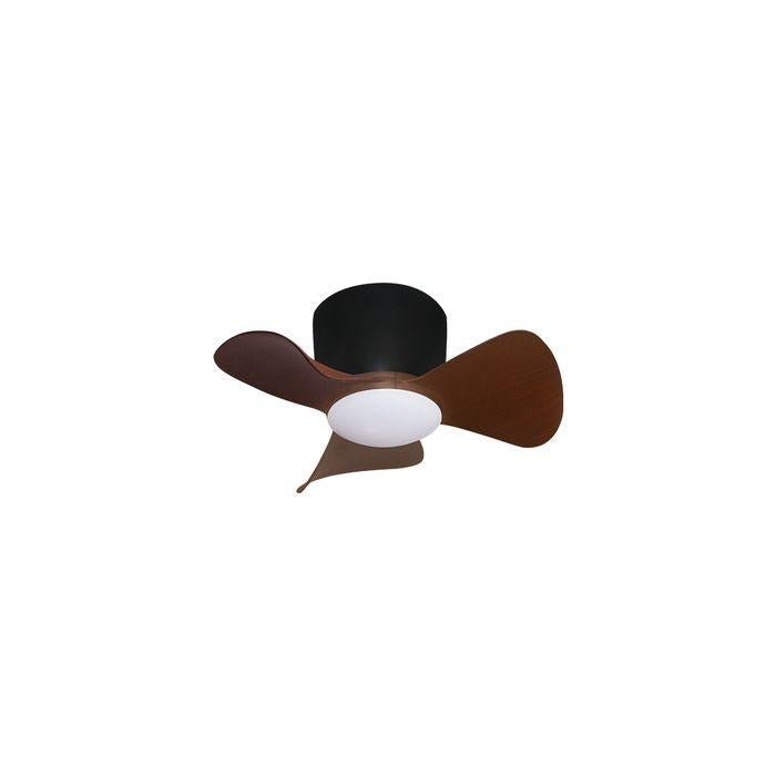 Alpha Alkova MILI-3B/22 LED HG WALNUT/MB Ceiling Fan 22" 3 Blades Walnut Matt Black | TBM Online