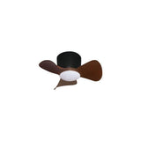 Alpha Alkova MILI-3B/22 LED HG WALNUT/MB Ceiling Fan 22" 3 Blades Walnut Matt Black | TBM Online