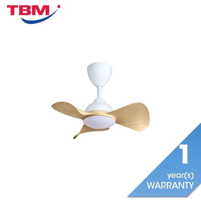 Alkova MILI 3B/22 LED MAPLE MATT WHITE Ceiling Fan 3 Blades 22 Inch Motor DC LED Maple Matt White | TBM Online