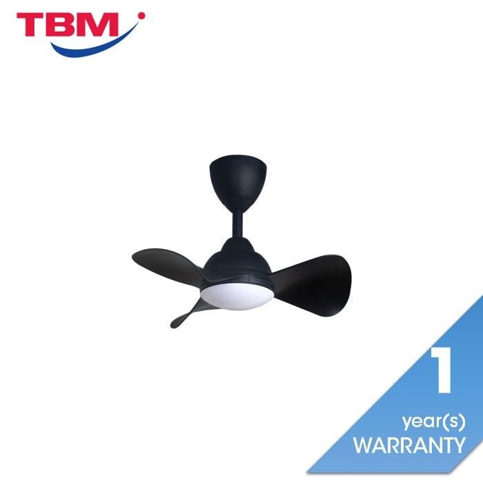 Alkova MILI 3B/22 LED MATT BLACK Ceiling Fan 3 Blades 22 Inch Motor DC LED Matt Black | TBM Online