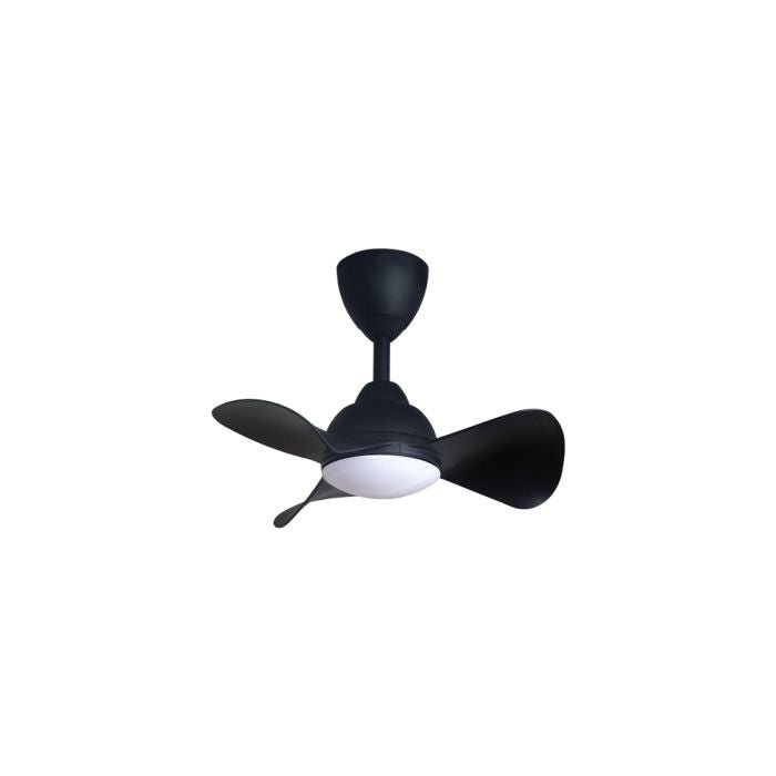 Alkova MILI 3B/22 LED MATT BLACK Ceiling Fan 3 Blades 22 Inch Motor DC LED Matt Black | TBM Online