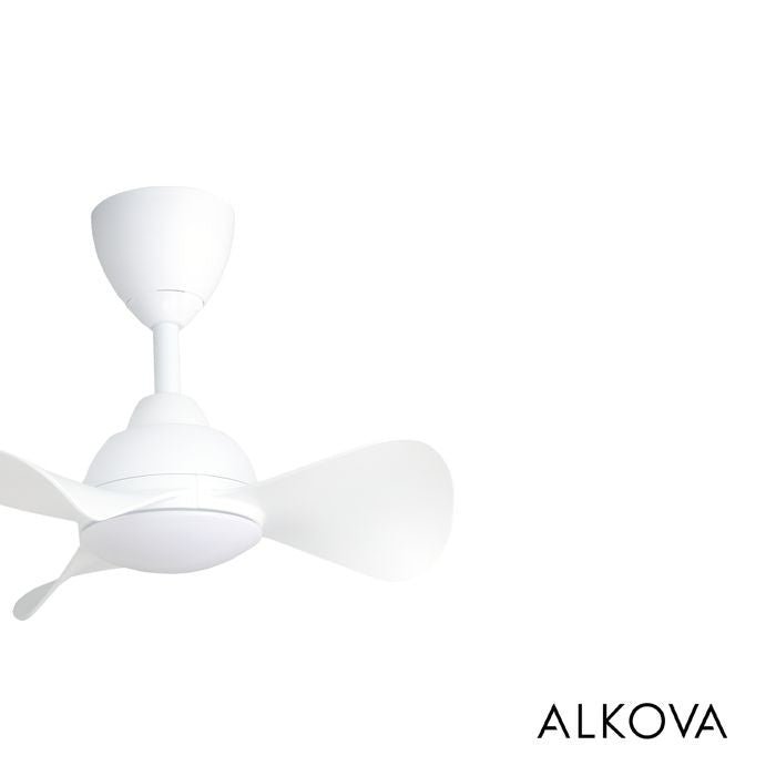 Alkova MILI 3B/22 LED MATT WHITE Ceiling Fan 3 Blades 22 Inch Motor DC LED Matt White | TBM Online