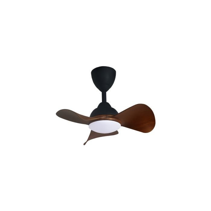 Alkova MILI 3B/22 LED WALNUT MATT BLACK Ceiling Fan 3 Blades 22 Inch Motor DC LED Walnut Matt Black | TBM Online