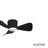 Alpha Alkova MILI-3B/33 LED HG MATT BLACK Ceiling Fan 33" 3 Blades Matt Black | TBM Online