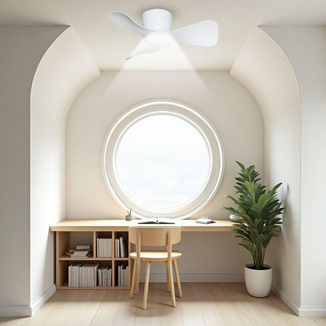 Alpha Alkova MILI-3B/33 LED HG MATT WHITE Ceiling Fan 33" 3 Blades Matt White | TBM Online