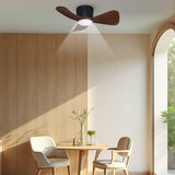 Alpha Alkova MILI-3B/33 LED HG WALNUT/MB Ceiling Fan 33" 3 Blades Walnut Matt Black | TBM Online