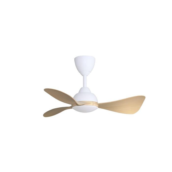 Alkova MILI 3B/33 LED MAPLE MATT WHITE Ceiling Fan 3 Blades 33 Inch Motor DC LED Maple Matt White | TBM Online