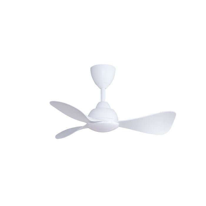 Alkova MILI 3B/33 LED MATT WHITE Ceiling Fan 5 Blades 33 Inch Motor DC LED Matt White | TBM Online