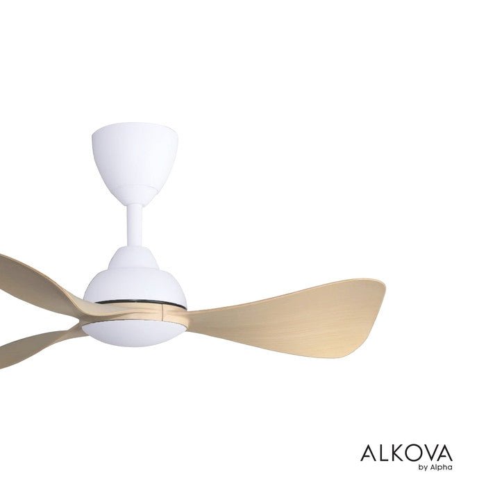 Alkova MILI 3B/33 MAPLE MATT WHITE Ceiling Fan 3 Blades 33 Inch Motor DC Maple Matt White | TBM Online