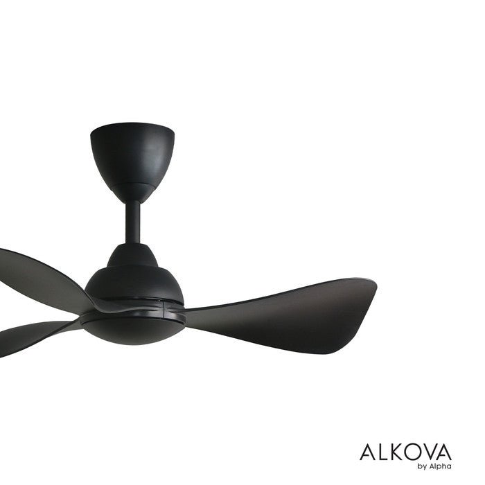 Alkova MILI 3B/33 MATT BLACK Ceiling Fan 3 Blades 33 Inch Motor DC Matt Black | TBM Online