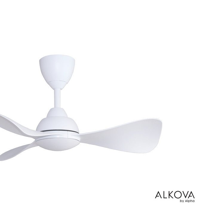 Alkova MILI 3B/33 MATT WHITE Ceiling Fan 3 Blades 33 Inch Motor DC Matt White | TBM Online