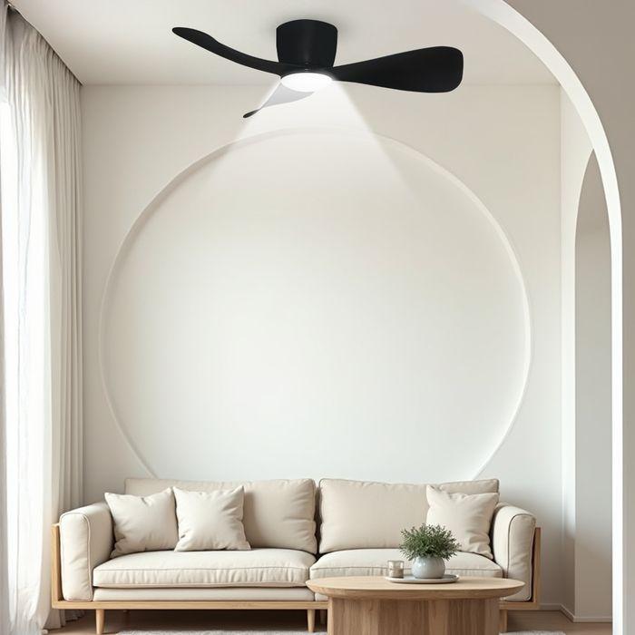 Alpha Alkova MILI-3B/42 LED HG MATT BLACK Ceiling Fan 42" 3 Blades Matt Black | TBM Online