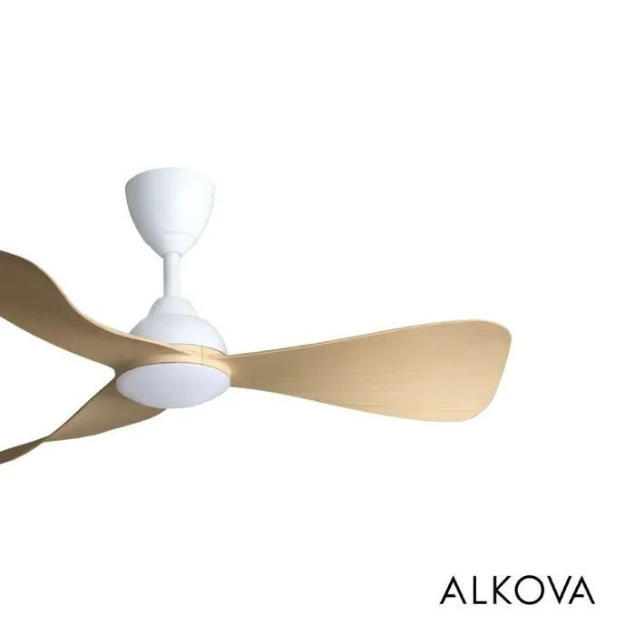 Alkova MILI 3B/42 LED MAPLE MATT WHITE Ceiling Fan 3 Blades 42 Inch Motor DC LED Maple Matt White | TBM Online