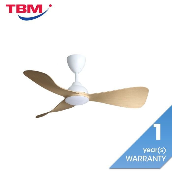 Alkova MILI 3B/42 LED MAPLE MATT WHITE Ceiling Fan 3 Blades 42 Inch Motor DC LED Maple Matt White | TBM Online