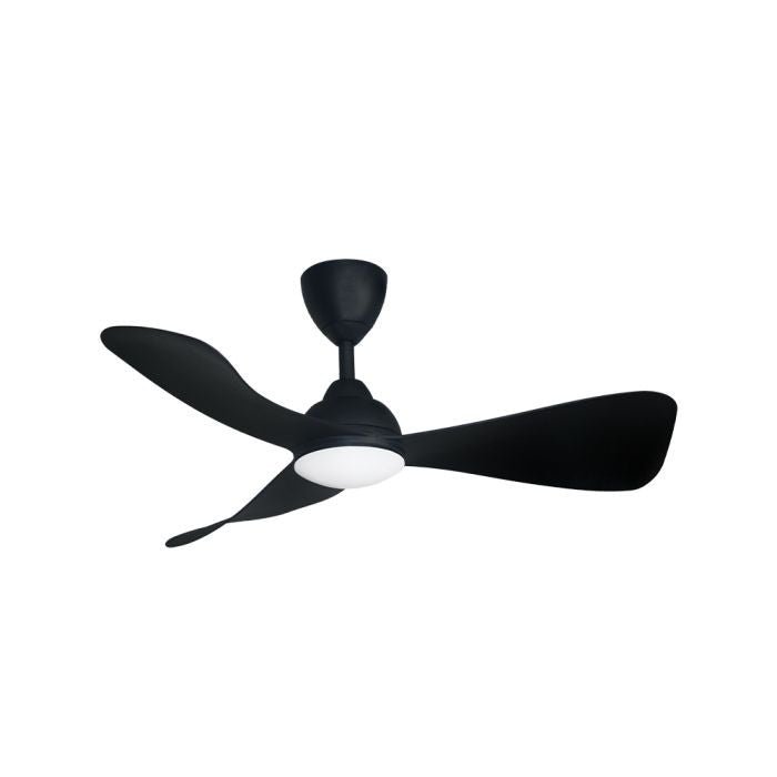 Alkova MILI 3B/42 LED MATT BLACK Ceiling Fan 3 Blades 42 Inch Motor DC LED Matt Black | TBM Online