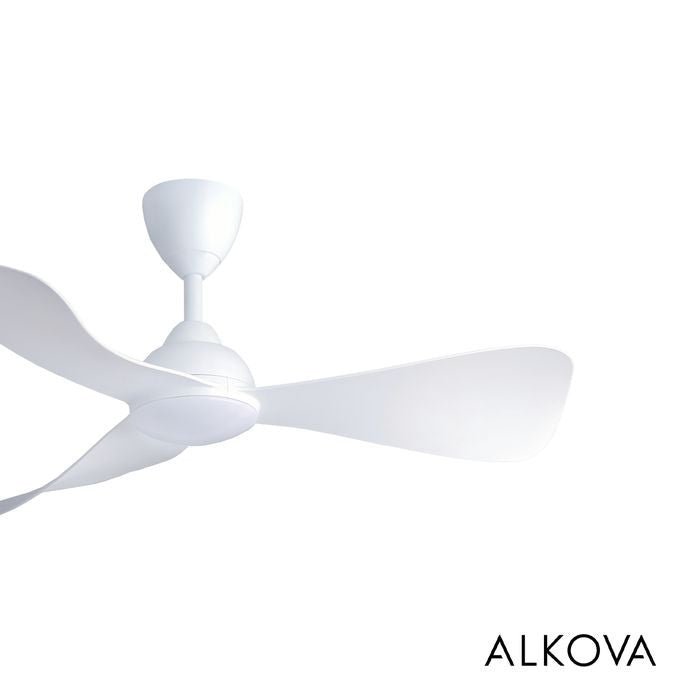 Alkova MILI 3B/42 LED MATT WHITE Ceiling Fan 3 Blades 42 Inch Motor DC LED Matt White | TBM Online