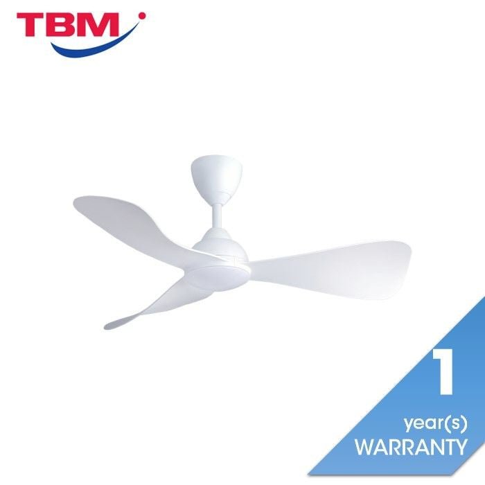 Alkova MILI 3B/42 LED MATT WHITE Ceiling Fan 3 Blades 42 Inch Motor DC LED Matt White | TBM Online