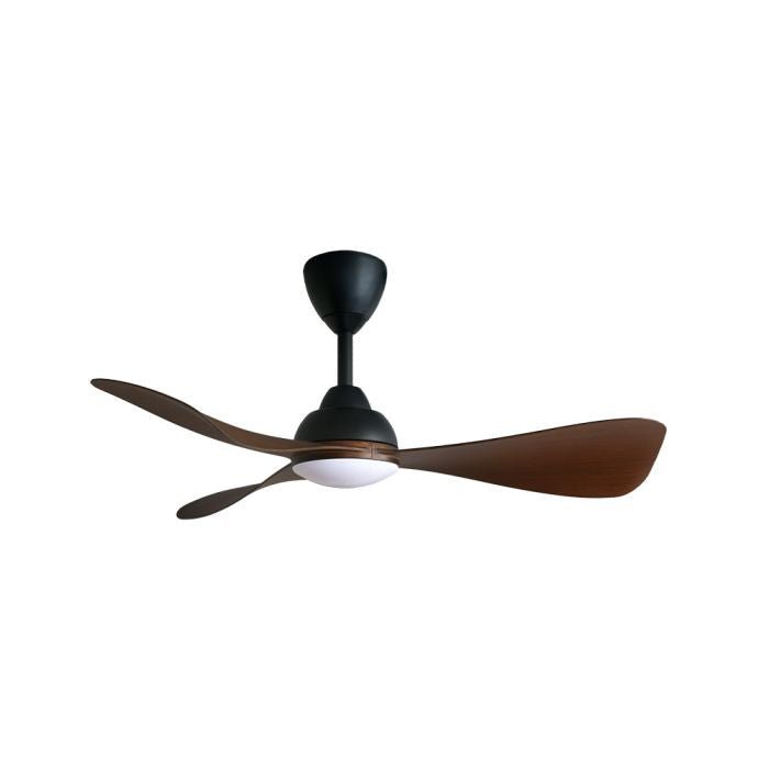 Alkova MILI 3B/42 LED WALNUT MATT BLACK Ceiling Fan 3 Blades 42 Inch Motor DC LED Walnut Matt Black | TBM Online