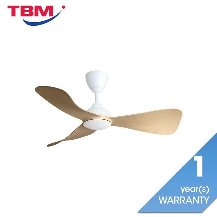 Alkova MILI 3B/42 MAPLE MATT WHITE Ceiling Fan 3 Blades 42 Inch Motor DC Maple Matt White | TBM Online