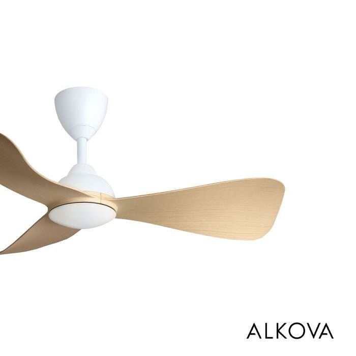 Alkova MILI 3B/42 MAPLE MATT WHITE Ceiling Fan 3 Blades 42 Inch Motor DC Maple Matt White | TBM Online