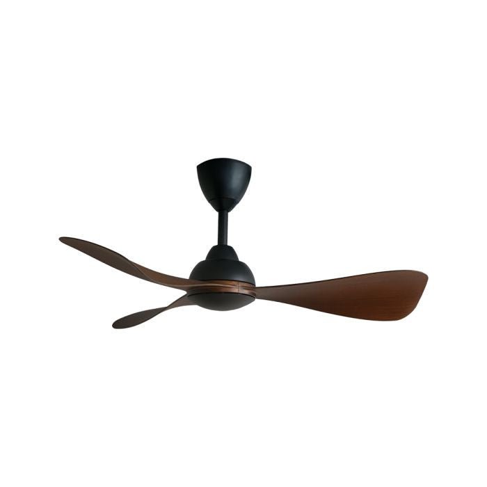 Alkova MILI 3B/42 WALNUT MATT BLACK Ceiling Fan 3 Blades 42 Inch Motor DC Walnut Matt Black | TBM Online