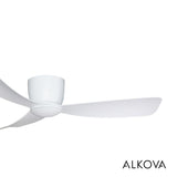Alpha Alkova MILI-3B/52 LED HG MATT WHITE Ceiling Fan 52" 3 Blades Matt White | TBM Online