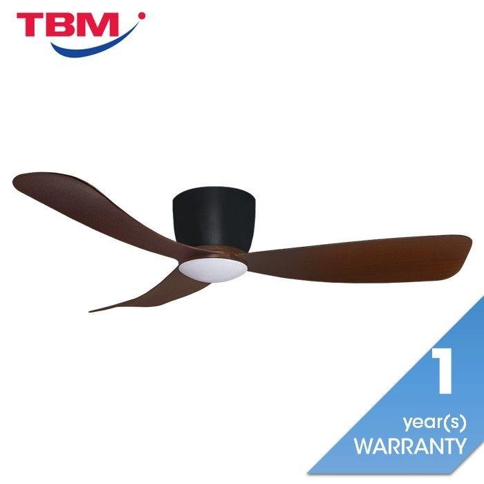 Alpha Alkova MILI-3B/52 LED HG WALNUT/MB Ceiling Fan 52" 3 Blades Walnut Matt Black | TBM Online