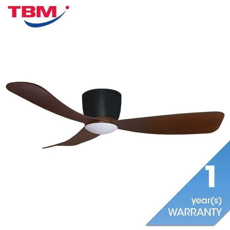 Alpha Alkova MILI-3B/52 LED HG WALNUT/MB Ceiling Fan 52" 3 Blades Walnut Matt Black | TBM Online