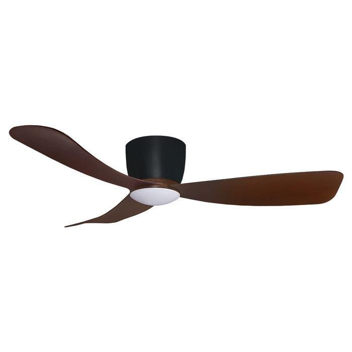 Alpha Alkova MILI-3B/52 LED HG WALNUT/MB Ceiling Fan 52" 3 Blades Walnut Matt Black | TBM Online