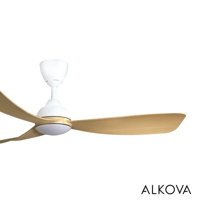 Alkova MILI 3B/52 LED MAPLE MATT WHITE Ceiling Fan 3 Blades 52 Inch Motor DC LED Maple Matt White | TBM Online