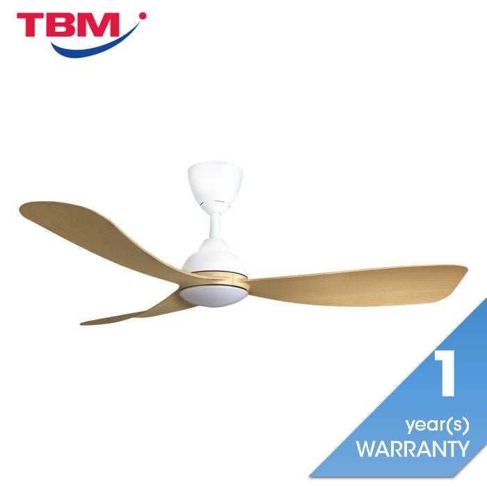 Alkova MILI 3B/52 LED MAPLE MATT WHITE Ceiling Fan 3 Blades 52 Inch Motor DC LED Maple Matt White | TBM Online