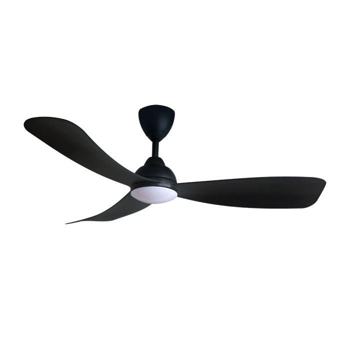 Alkova MILI 3B/52 LED MATT BLACK Ceiling Fan 3 Blades 52 Inch Motor DC LED Matt Black | TBM Online