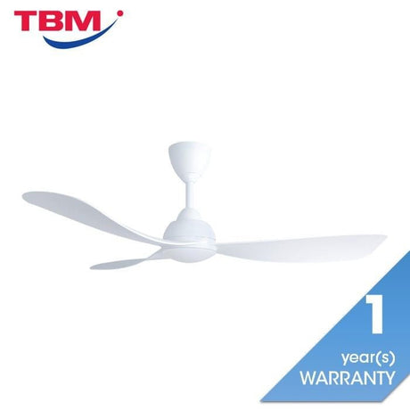 Alkova MILI 3B/52 LED MATT WHITE Ceiling Fan 3 Blades 52 Inch Motor DC LED Matt White | TBM Online
