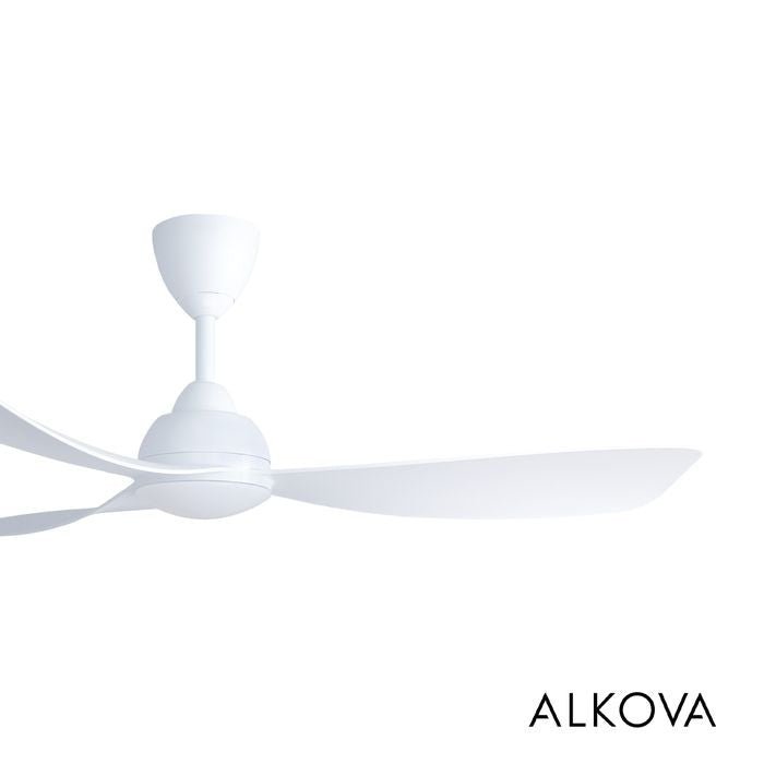 Alkova MILI 3B/52 LED MATT WHITE Ceiling Fan 3 Blades 52 Inch Motor DC LED Matt White | TBM Online