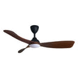 Alkova MILI 3B/52 LED WALNUT MATT BLACK Ceiling Fan 3 Blades 52 Inch Motor DC LED Walnut Matt Black | TBM Online