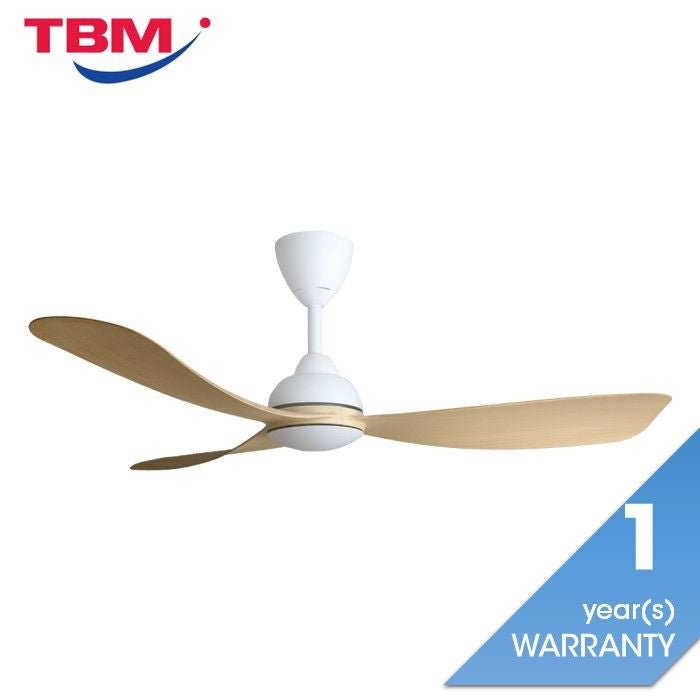 Alkova MILI 3B/52 MAPLE MATT WHITE Ceiling Fan 3 Blades 52 Inch Motor DC Maple Matt White | TBM Online