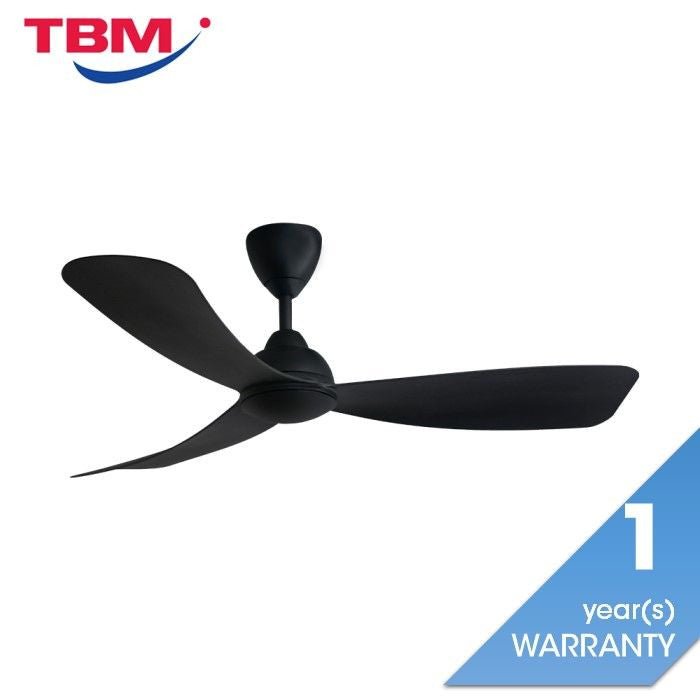 Alkova MILI 3B/52 MATT BLACK Ceiling Fan 3 Blades 52 Inch Motor DC Matt Black | TBM Online