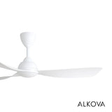 Alkova MILI 3B/52 MATT WHITE Ceiling Fan 3 Blades 52 Inch Motor DC Matt White | TBM Online