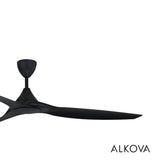 Alpha Alkova MONTI-3B/72 MATT BLACK Ceiling Fan 72" 3 Blades Matt Black | TBM Online