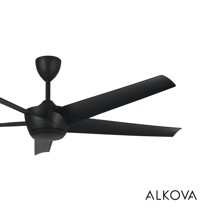 Alkova AMAZE - 5B/66 MATT BLACK 66" Ceiling Fan 5 Blades Matt Black | TBM Online