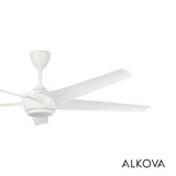 Alkova AMAZE - 5B/66 MATT WHITE 66" Ceiling Fan 5 Blades Matt White | TBM Online