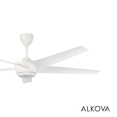 Alkova AMAZE - 5B/66 MATT WHITE 66" Ceiling Fan 5 Blades Matt White | TBM Online