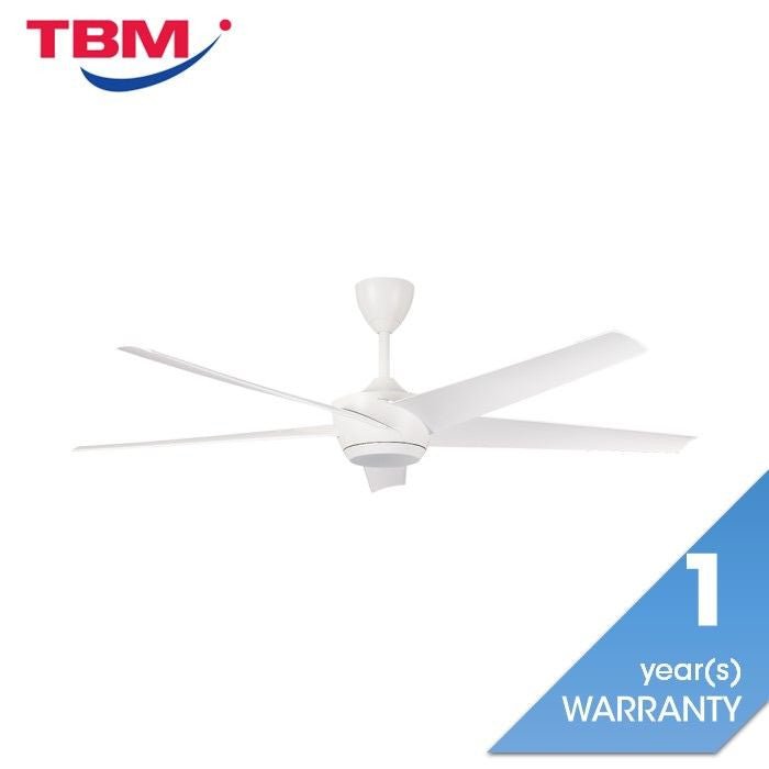 Alkova AMAZE - 5B/66 MATT WHITE 66" Ceiling Fan 5 Blades Matt White | TBM Online