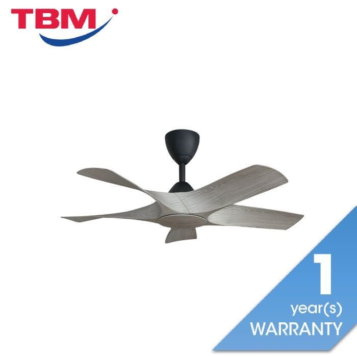 Alkova AXIS 5B/42 GREY WOOD/MB Ceiling Fan 42" 5 Blades Grey Wood Matt Black | TBM Online