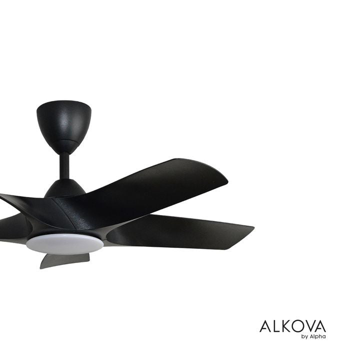 Alkova AXIS 5B/42 LED MATT BLACK LED Ceiling Fan 42" 5 Blades Matt Black | TBM Online