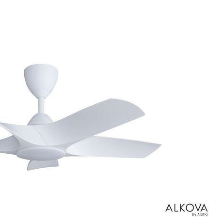 Alkova AXIS 5B/42 LED MATT WHITE LED Ceiling Fan 42" 5 Blades Matt White | TBM Online