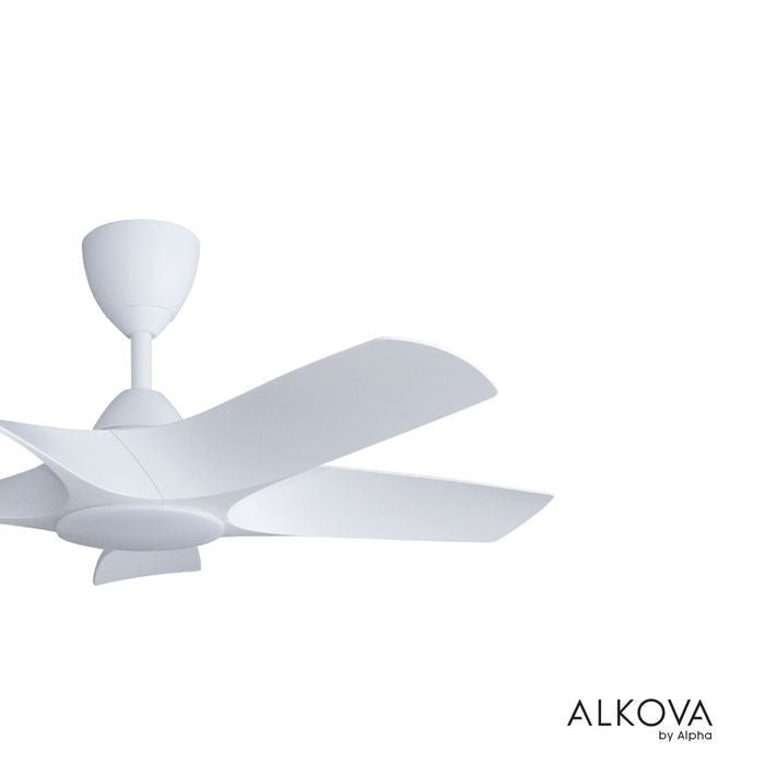 Alkova AXIS 5B/42 LED MATT WHITE LED Ceiling Fan 42" 5 Blades Matt White | TBM Online